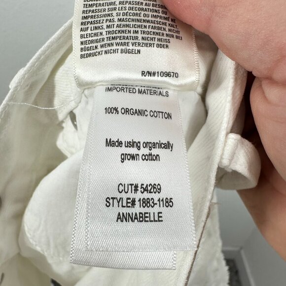 Citizens of Humanity Premium Vintage Annabelle Long Relaxed Shorts White Raw Hem - Picture 3 of 11